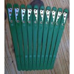 Pack of 200 baguette knives green with razor blade stainless ste