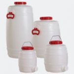 Fermentation barrel white 120l with drain tap