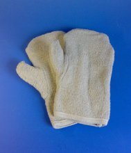 Guantes para hornear 1 par de algodón blanco