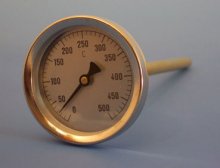 Backofenthermometer 500°C, M-Fühler 5cm, Anz. 63mm