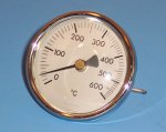 oven thermometer 600°C, self standing type, steel