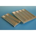 Baguette tray, 4 longitudinal troughs, 3 mm perforations, l/