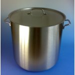 Stainless steel preserving pot, contents approx. 50 l with lid