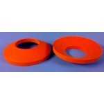 Clip closure rubber ring red 1 piece conical