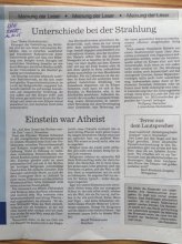 Leserbrief: „Unterschiede bei der Strahlung“ 14.11.15