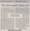 Leserbrief BNN 8.3.19 Wer falsch spielt, fliegt raus